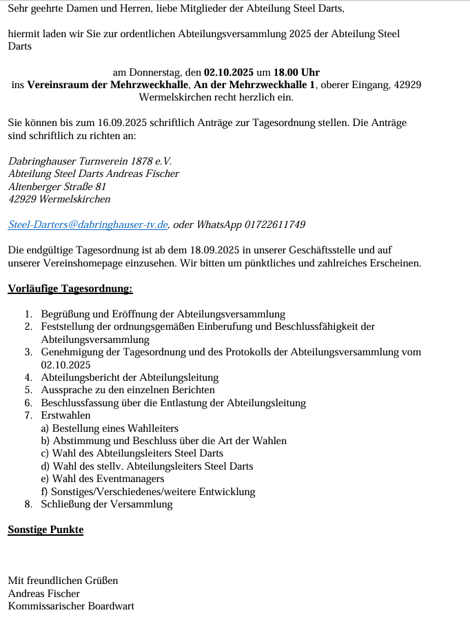Hauptversammlug
